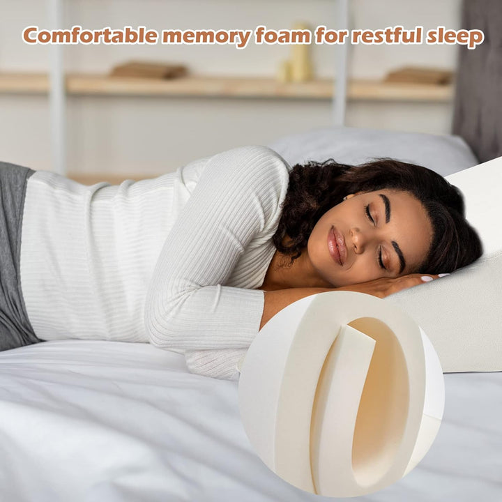 GIANTEX Keilkissen Bett Multifunktions-Keilkissen, Rückenkissen Memory Foam, Bücherkissen Lesekissen