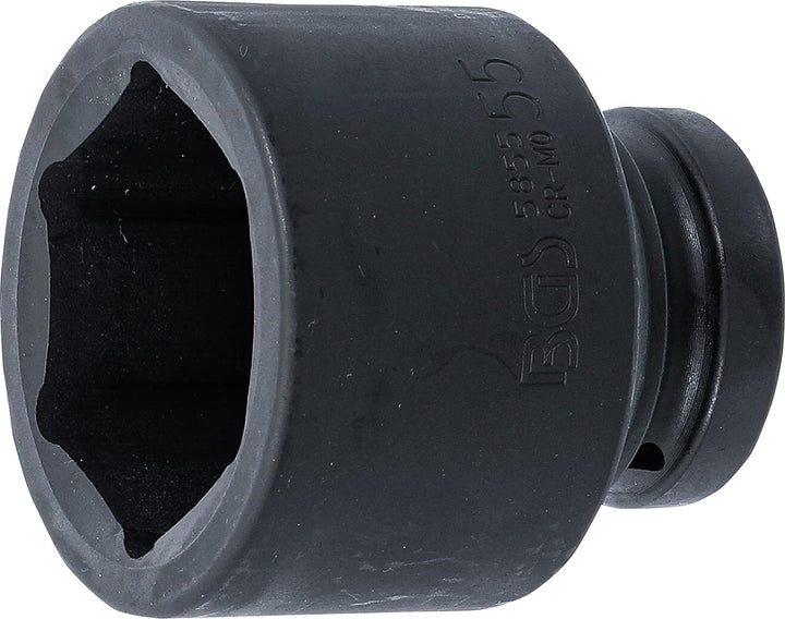 BGS 5855 | Kraft-Steckschlüssel-Einsatz Sechskant | 25 mm (1") | SW 55 mm Schlüsselweite: 55 mm, Sch