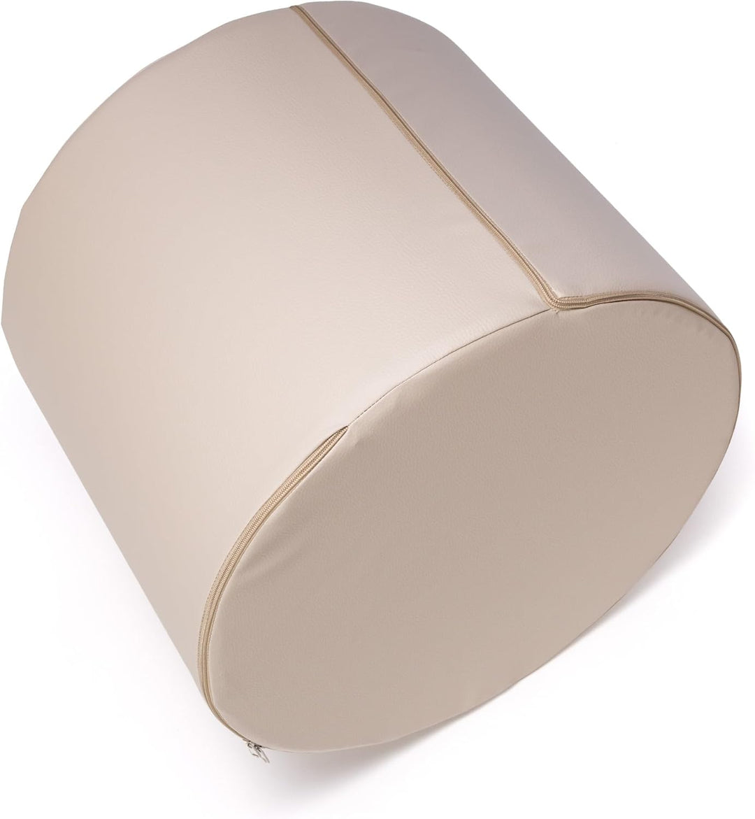 Ecopuf Pouf Hocker Roller - Gepolstert Sitzhocker aus Kunstleder - Ultraleicht - Abnehmbaren Bezug B
