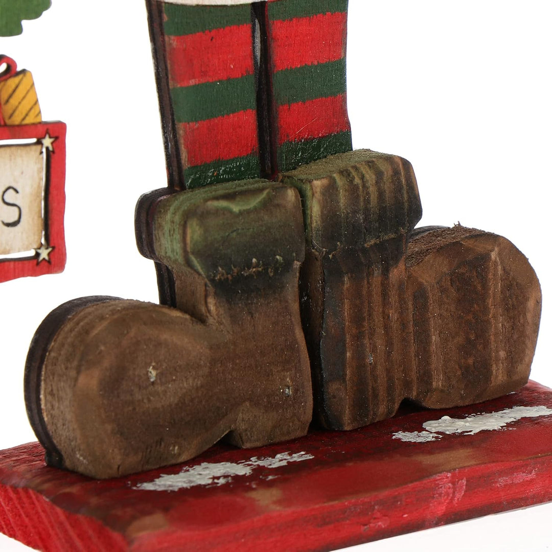com-four® Dekorativer Aufsteller für Weihnachten - Schneemann aus Holz zum Hinstellen - Holz-Aufstel
