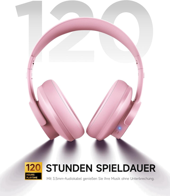 Picun B8 Kopfhörer, kabellos, Bluetooth, 120H Bluetooth-Kopfhörer über Ohr mit 3EQ-Musikmodi, Freisp