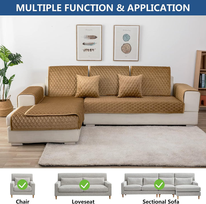 Eismodra Dekokissen,Sofabezug 3 Sitzer,Anti-Rutsch-Couch Überzug für L Form Sofaschoner Chaiselongue