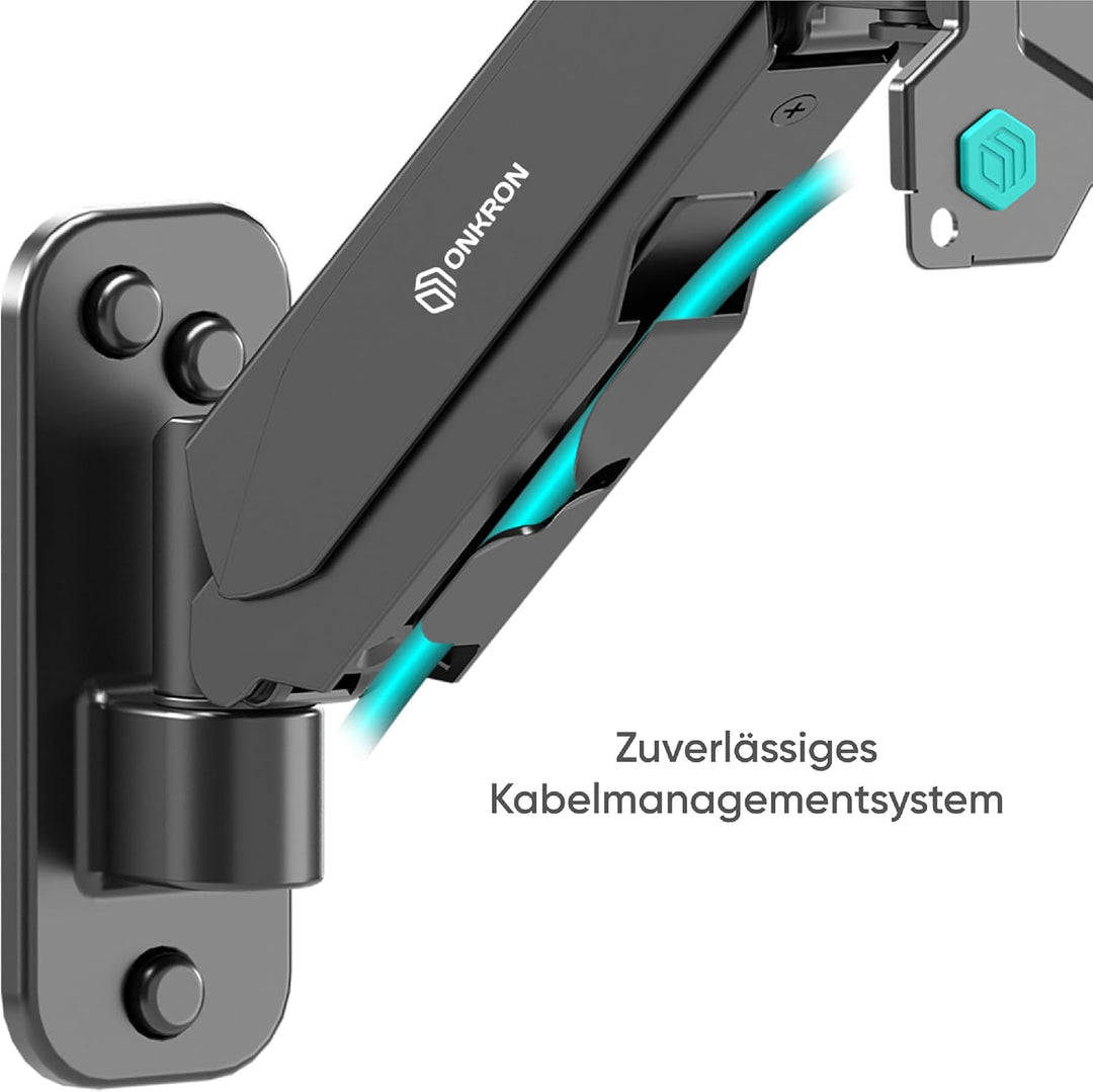 ONKRON Monitor Wandhalterung/TV Halterung für 13-34'' Flach & Curved Bildschirme max VESA Wandhalter