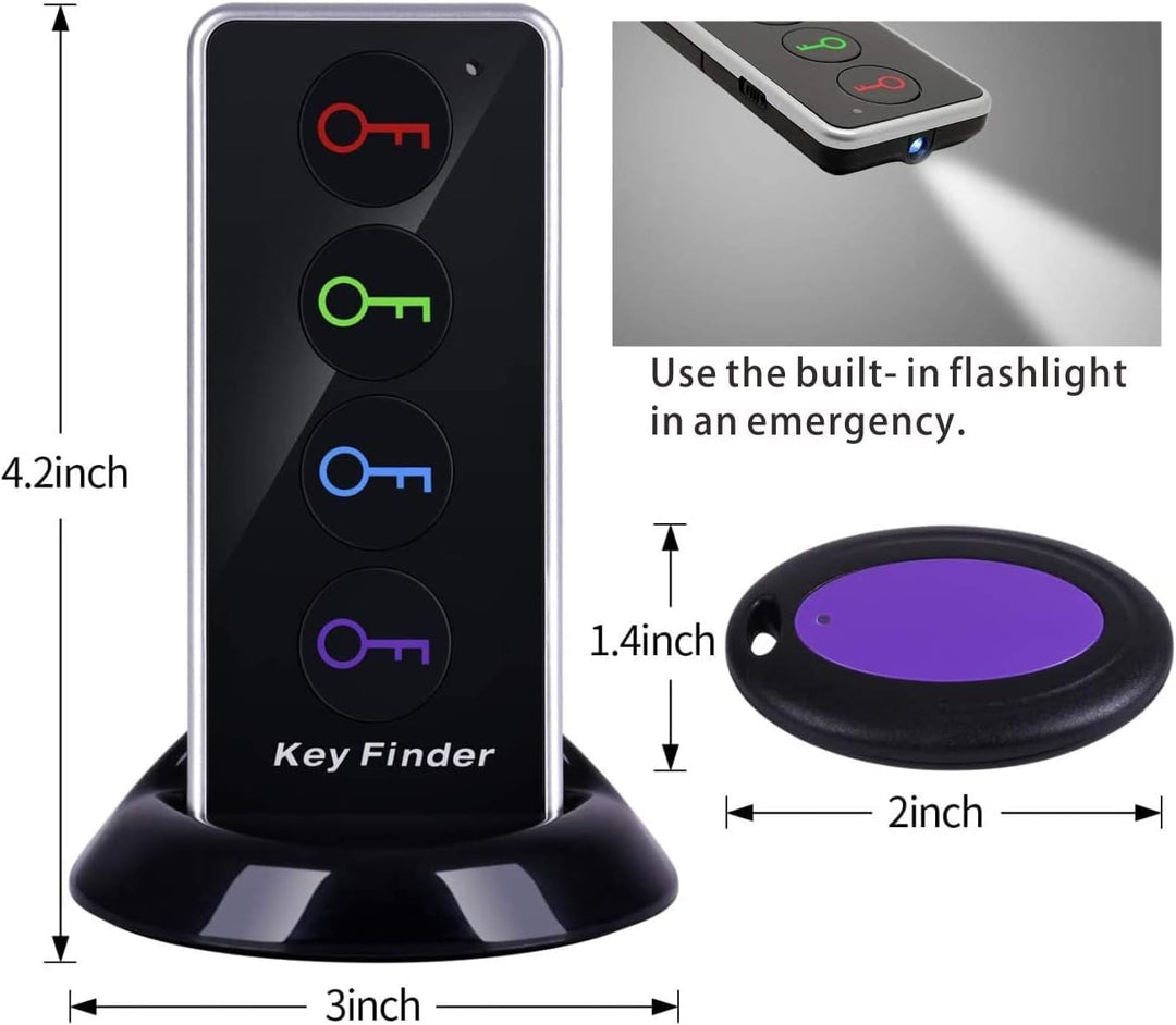 Schlüsselfinder Key Finder, Reyke Remote Finder Drahtloser RF-Gegenstandsfinder mit LED-Taschenlampe