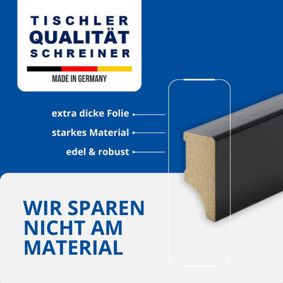 REESE Sockelleisten Schwarz | Weimarer Profil | MDF Folie | 40mm Höhe | 40 Stück / 92 lfm 40mm 40 St