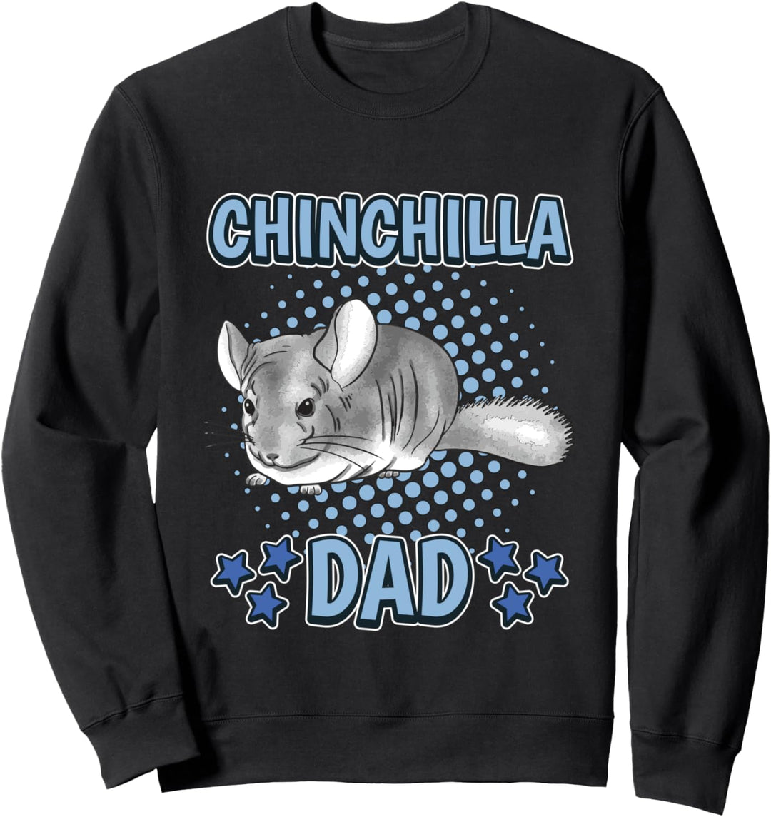 Herren Chinchilla Dad Papa Vatertag Chinchilla Sweatshirt