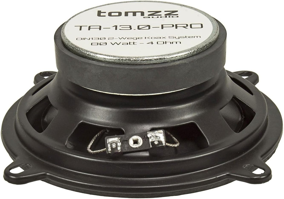tomzz Audio 4000-997-1 TA 13.0-Pro Koaxial 2-Wege Lautsprecher Set 130mm 50 Watt Lautsprecher Satz