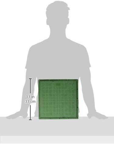 First Plast tcdp30 V-y Rahmen mit Deckel PEDONABILE aus PVC, grün, 300 x 300 mm 300 x 300 mm Grün, 3
