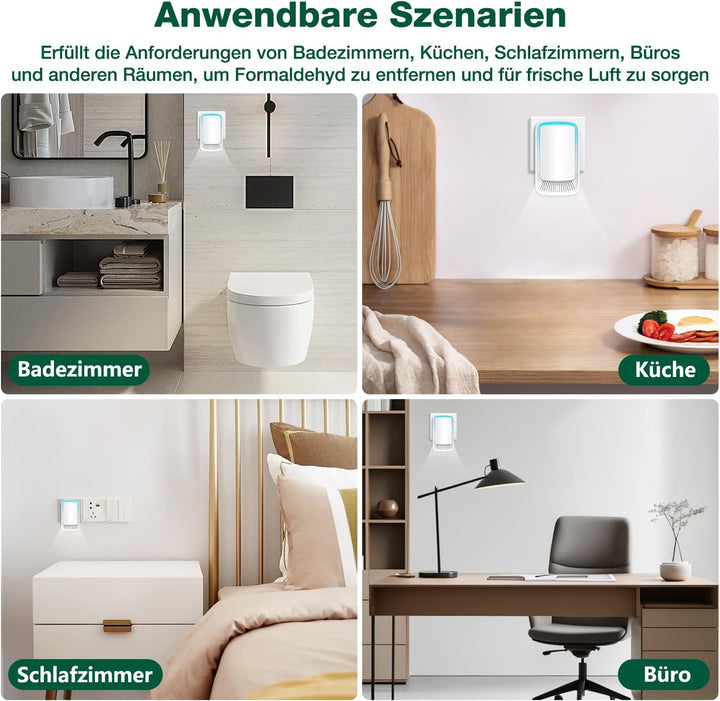 Jostart Ionisator Luftreiniger, 3 Pack Plug in Negativ Ionen Air Purifier für Wohnung Raucherzimmer