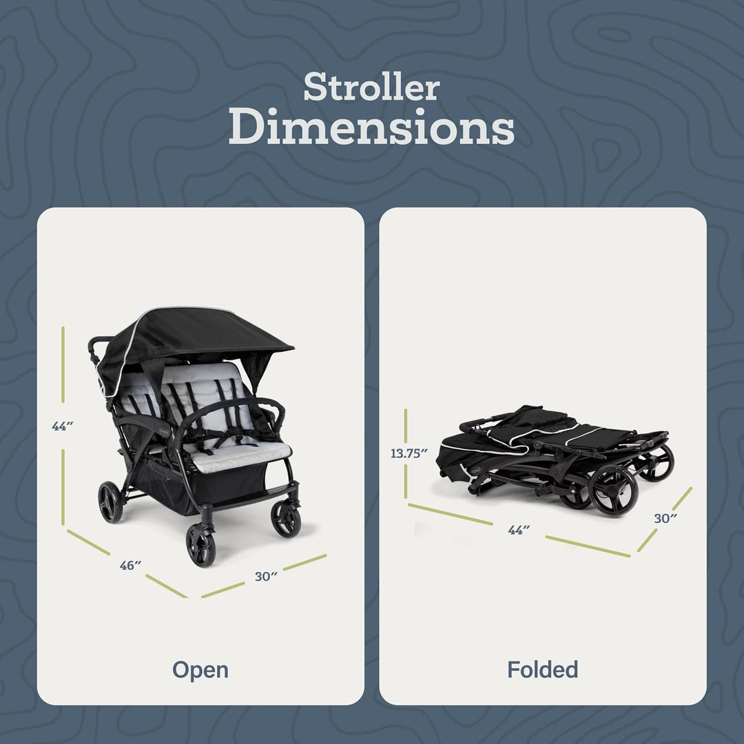 Gaggle By Foundations Odyssey 4-Sitzer-Vierlingskinderwagen, 4-Sitzer-Kinderwagen für die Kindertage