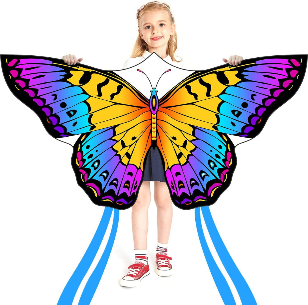 HONBO Schmetterling Drachen Butterfly Kites, flugdrachen für Kinder und Erwachsene,120x95cm with Lon