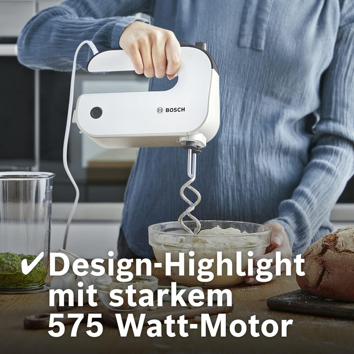Bosch Hausgeräte Handrührer Styline MFQ4835DE, 2x2 Rührbesen, 2 Edelstahl-Knethaken, spülmaschinenge