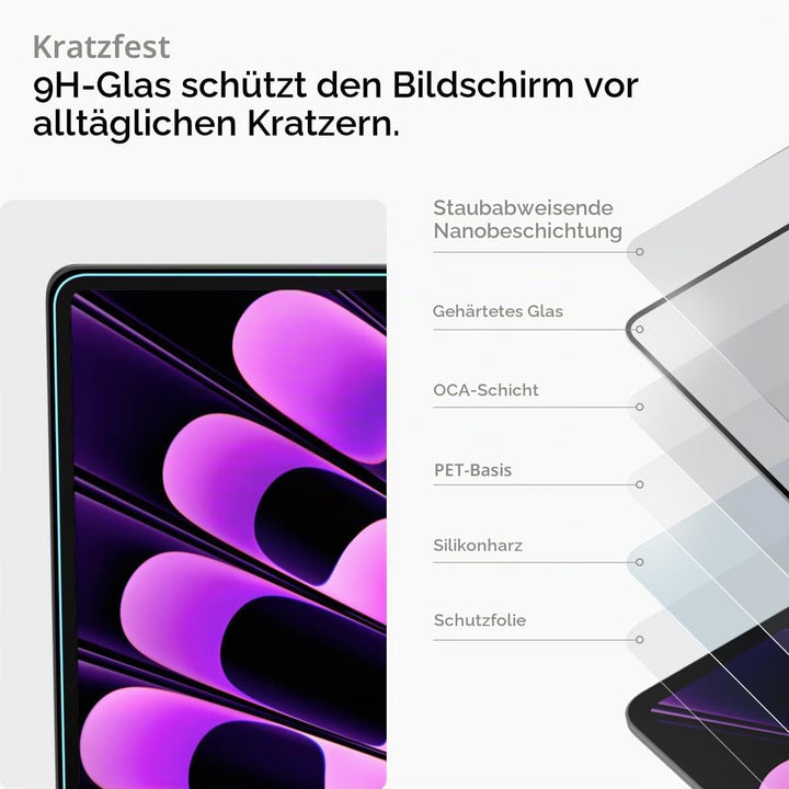 Spigen Displayschutz für MacBook Air 15 Zoll (M2, 2023), Schwarz Volle Abdeckung, Kristallklar, 9H G