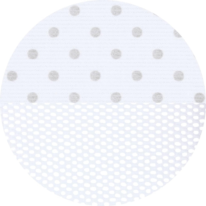 babybay Nestchen Mesh-Piqué passend für Modell Maxi, Boxspring und Comfort, weiss Punkte perlgrau pa