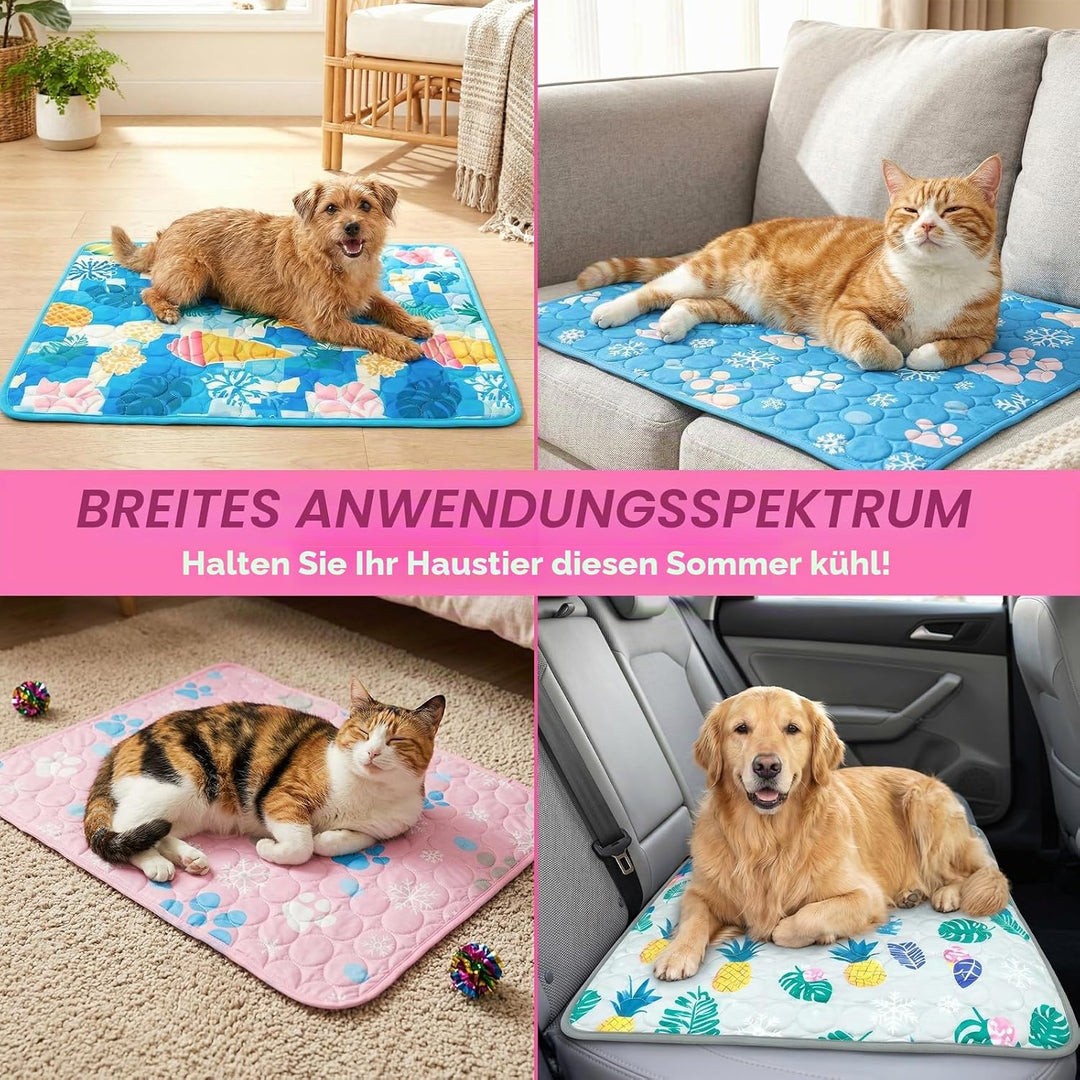 Kühlmatten Hunde, Kühltdecke für Hunde, Hundedecke Sommer für Haustiere, Washbares Haustier Kühlmatt