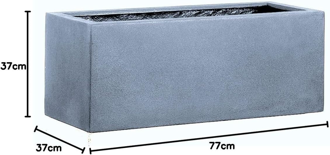 Casa Mina Esteras Pflanzkübel gross aussen - Fiberglas Blumenkübel Rechteckig 77x37x37cm - Premium P