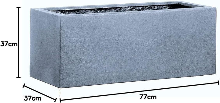 Casa Mina Esteras Pflanzkübel gross aussen - Fiberglas Blumenkübel Rechteckig 77x37x37cm - Premium P