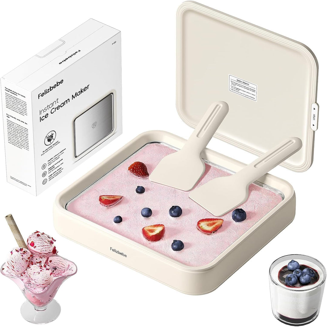 Eisplatte Eis Rolls, SUS316 Lebensmittelqualität, Ice Rolls Maschine Inklusive Deckel & 2 Spatel, DI