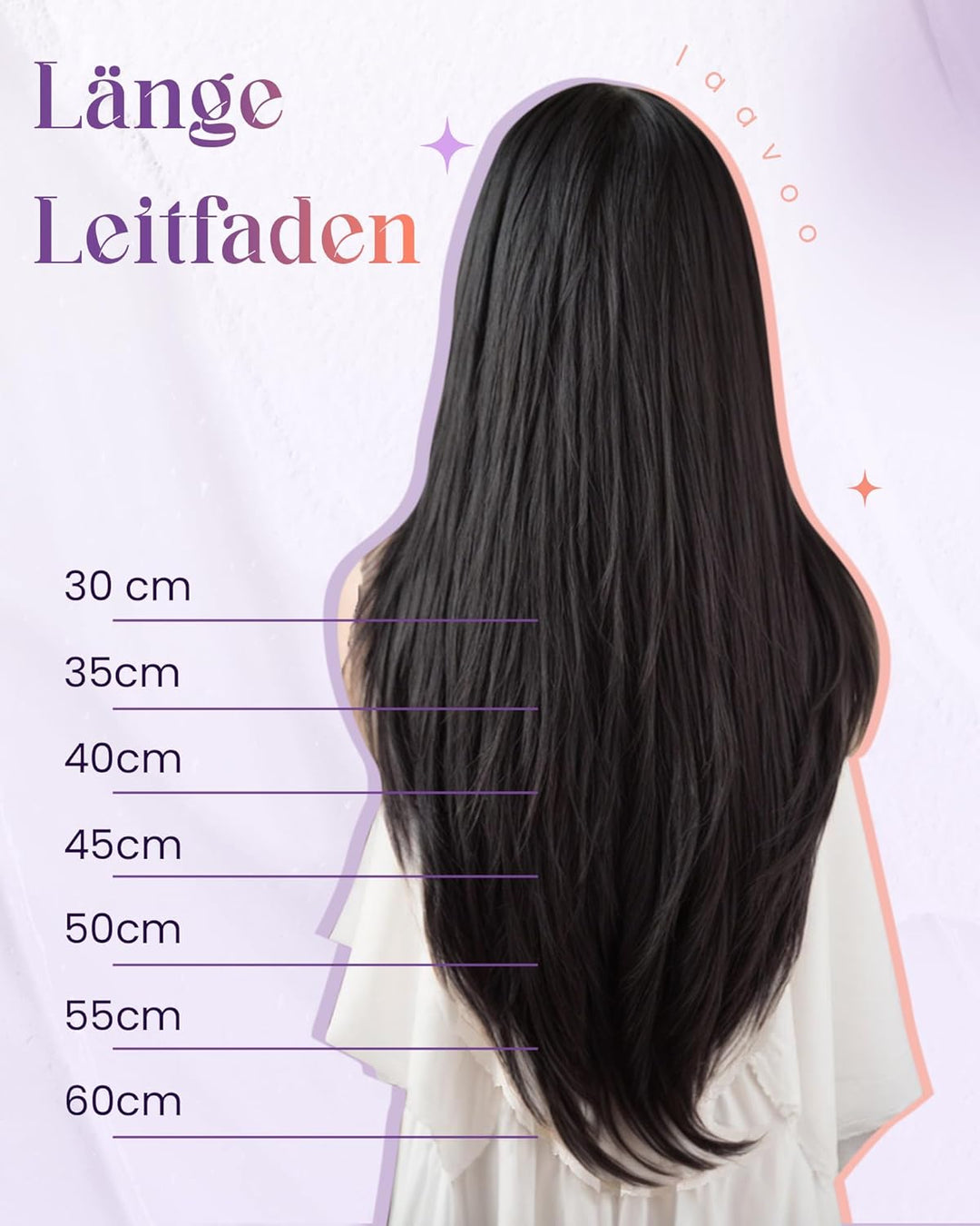 LaaVoo Extensions Tressen Remy Braun Haartressen Echthaar Dunkel Braun Extensions Echthaar Tressen G