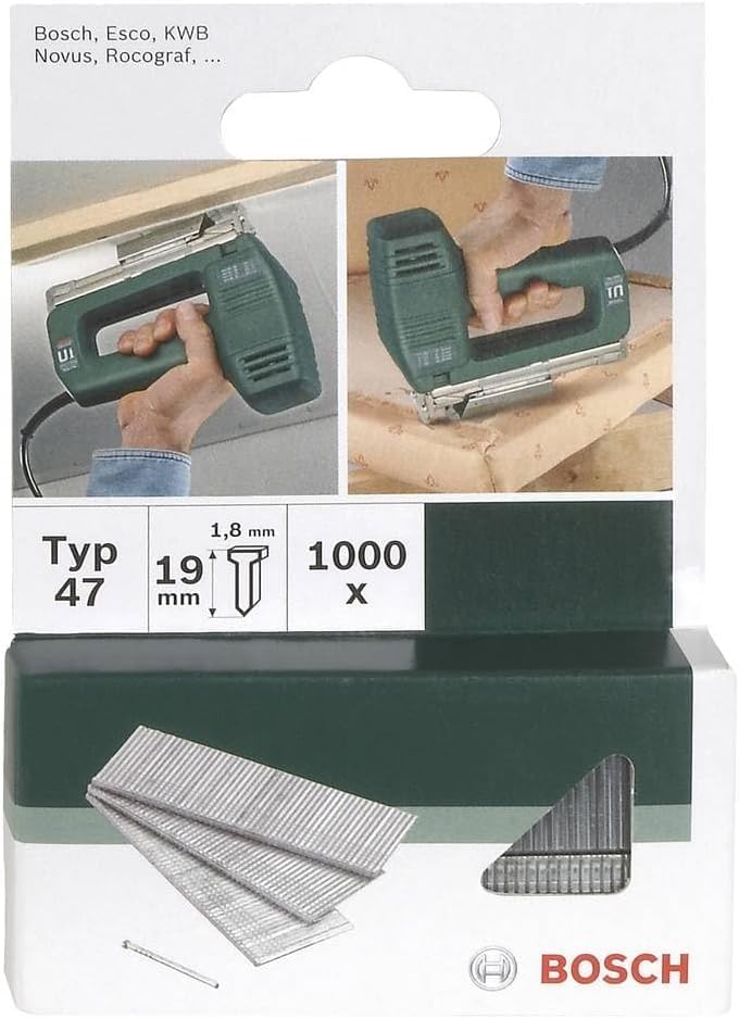Bosch Elektrotacker PTK 14 EDT, 1000 Klammern, Karton (30 min-1 Schläge, Nägel: 14 mm, 1,1 kg) & DIY