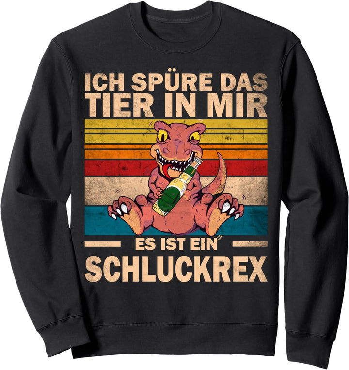 Ich spüre das Tier in mir Biertrinker Papa Vatertag Geschenk Sweatshirt