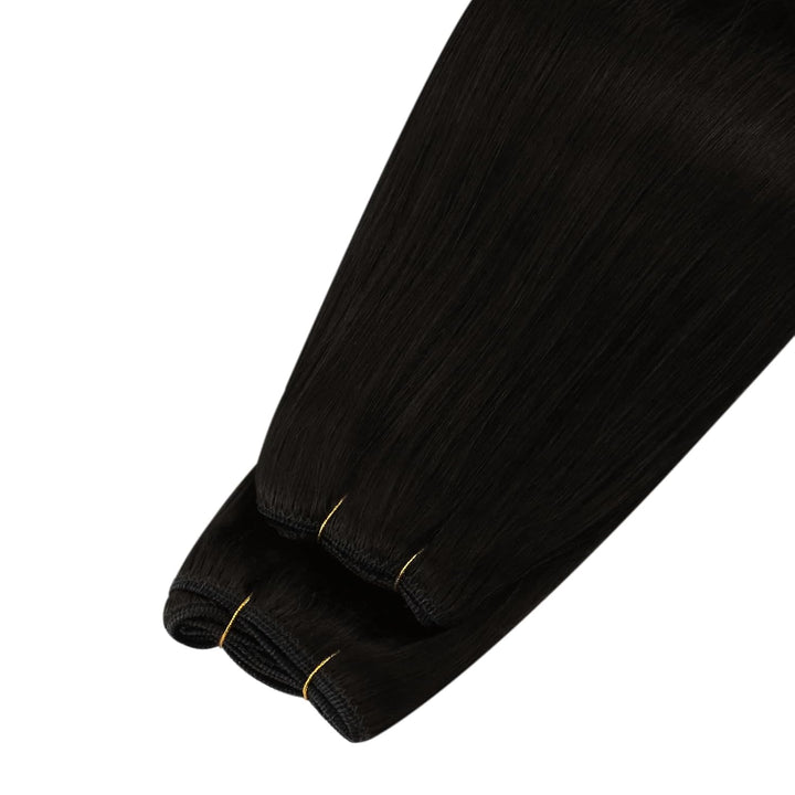 Ugeat Braun Tressen Echthaar Extensions 60cm Echthaar Extensions Tressen Dunkelbraun Echthaar Tresse