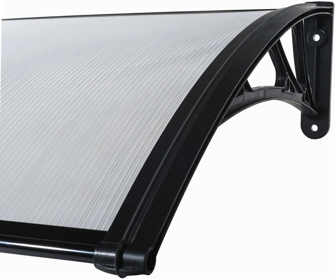 Werkapro Markise Polycarbonat 80 x 100 cm schwarz, 100 cm