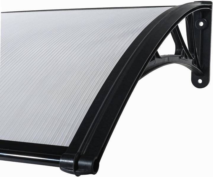 Werkapro Markise Polycarbonat 80 x 100 cm schwarz, 100 cm
