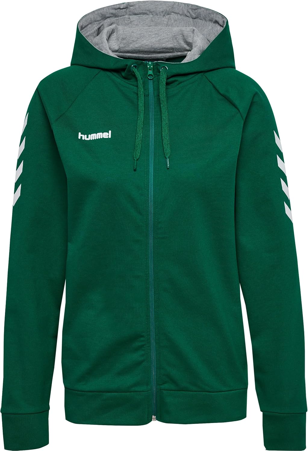 hummel Damen go Cotton Zip Hoodie Kapuzenpullover XS Evergreen, XS Evergreen