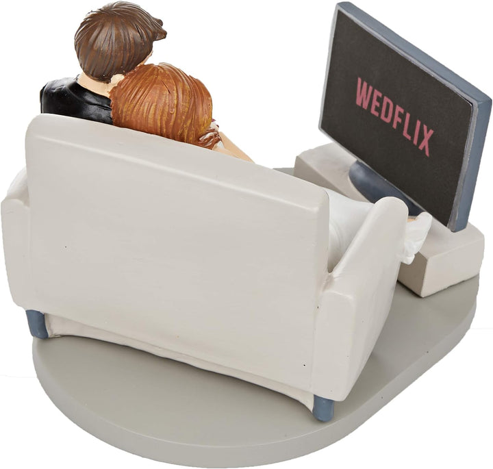 Mopec Tortenfigur Brautpaar Darling Wedflix 18 x 13,5 cm, Weiss, Einheitsgrösse
