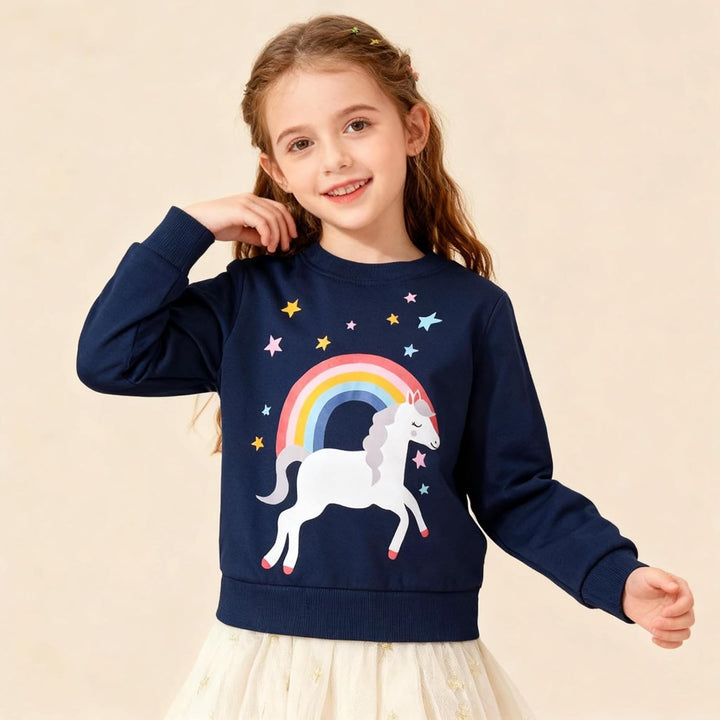 Sweatshirt Mädchen Pullover für Kinder Mädchen Baumwolle Sweater Kleinkind Mädchen Langarm Tops Alte