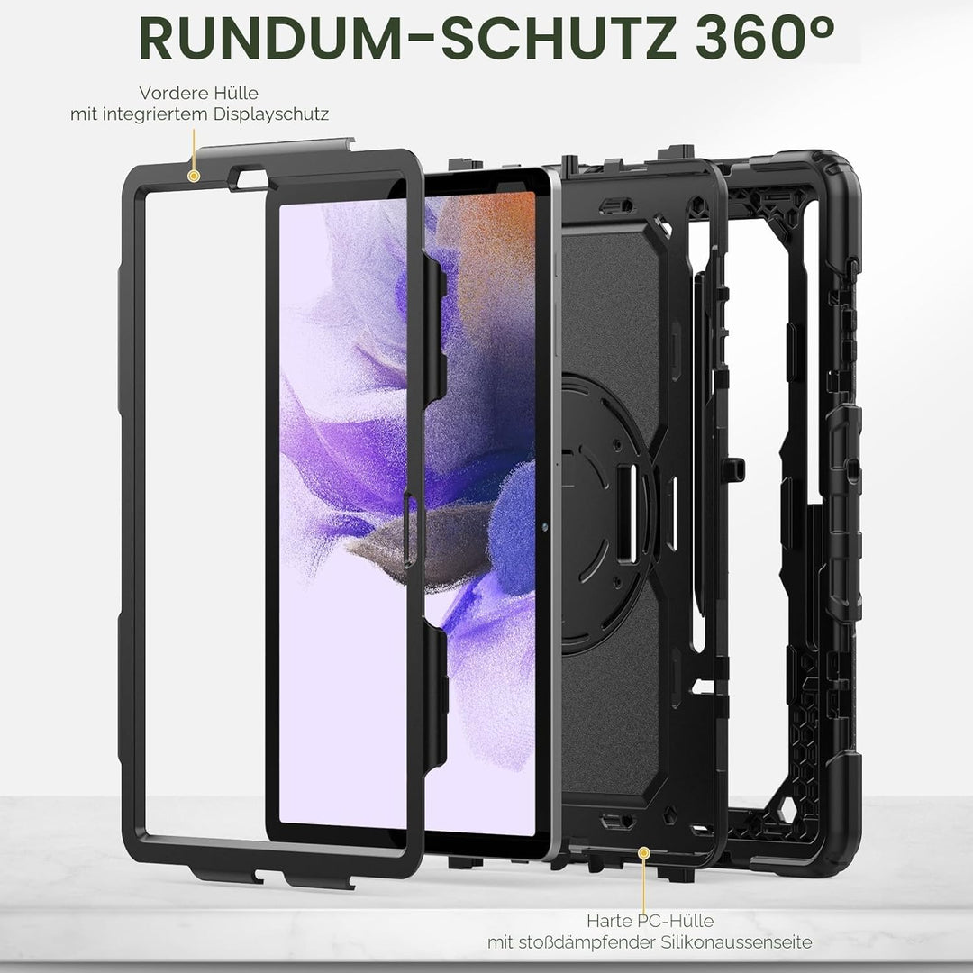 SEYMAC Hülle für Samsung Galaxy Tab S7 FE 2021/S8 Plus 2022/S7 Plus 2020 12,4 Zoll, Stossfest Hülle
