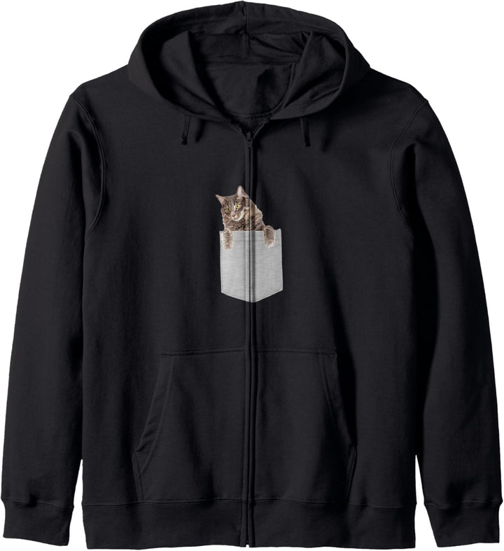 Animal in Your Pocket Gray kitten Kapuzenjacke