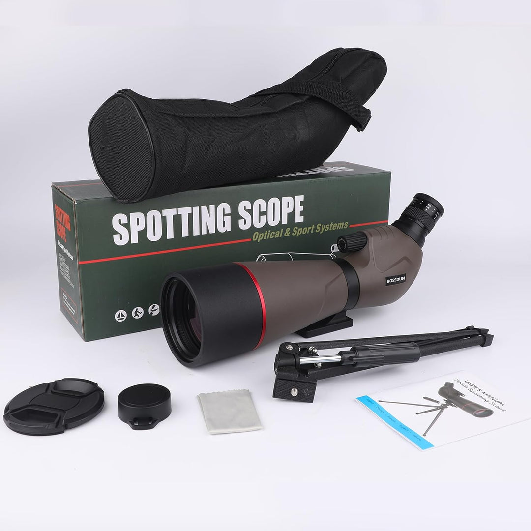 HD Spektiv Sportschützen mit Stativ- und Smartphone-Adapter, Zoom Bak4 Prism FMC Lens 45-Grad-abgewi