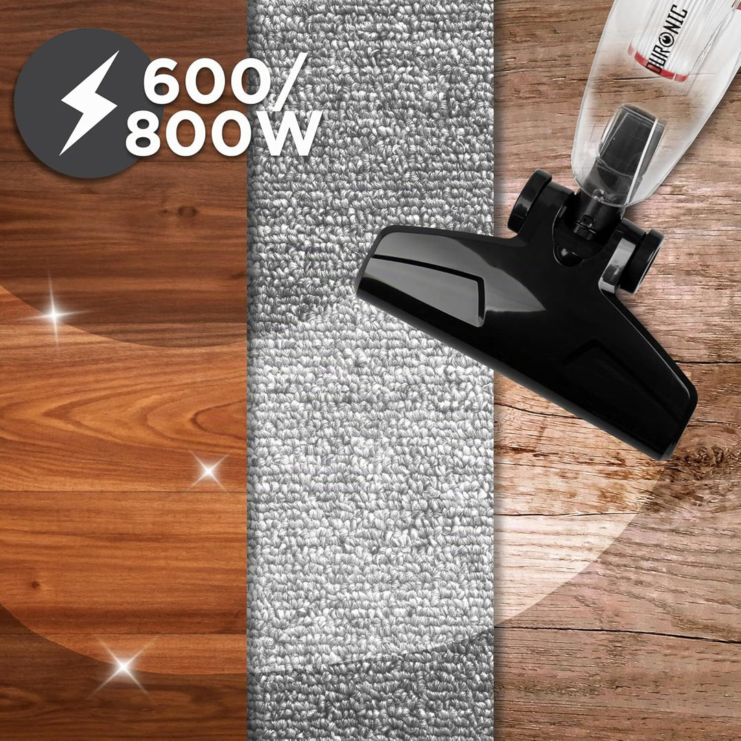 Duronic VC8 /BK beutelloser Staubsauger | 800 Watt | Handstaubsauger | Standstaubsauger | Stielstaub