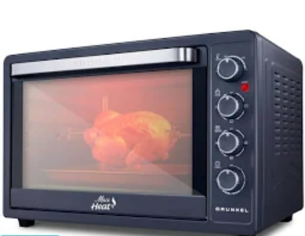 Grunkel Elektrischer Multifunktionsofen, 63 l, mit 3 Heizfunktionen und Temperaturwähler bis 230 °C,