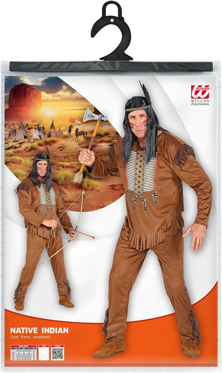 WIDMANN 08832 COSTUME INDIANO MARRONE M INTERO #088D, M