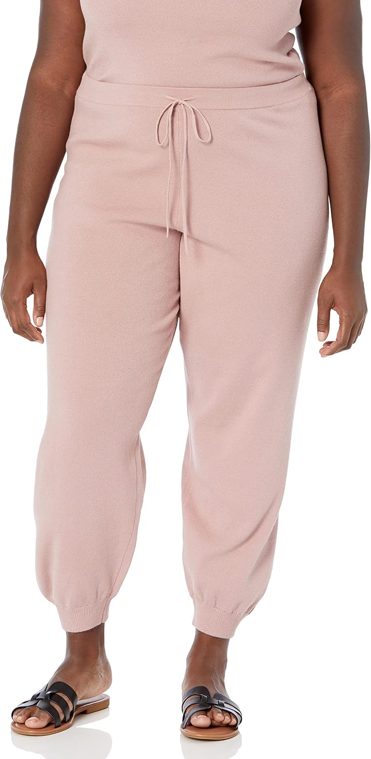 The Drop Maddie superweiche Strick-Jogginghose mit lockerer Passform, für Damen L Zephyr Pink, L Zep