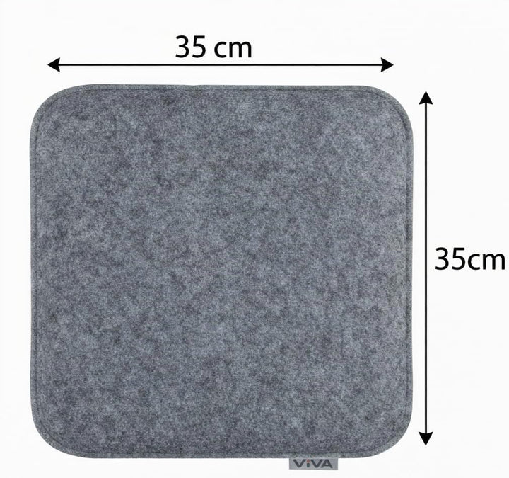 Brandsseller Sitzkissen Filz Eckig Stuhlkissen Sitzpolster Auflagen - 35 x 35 x 2 cm (6er-Vorteilspa