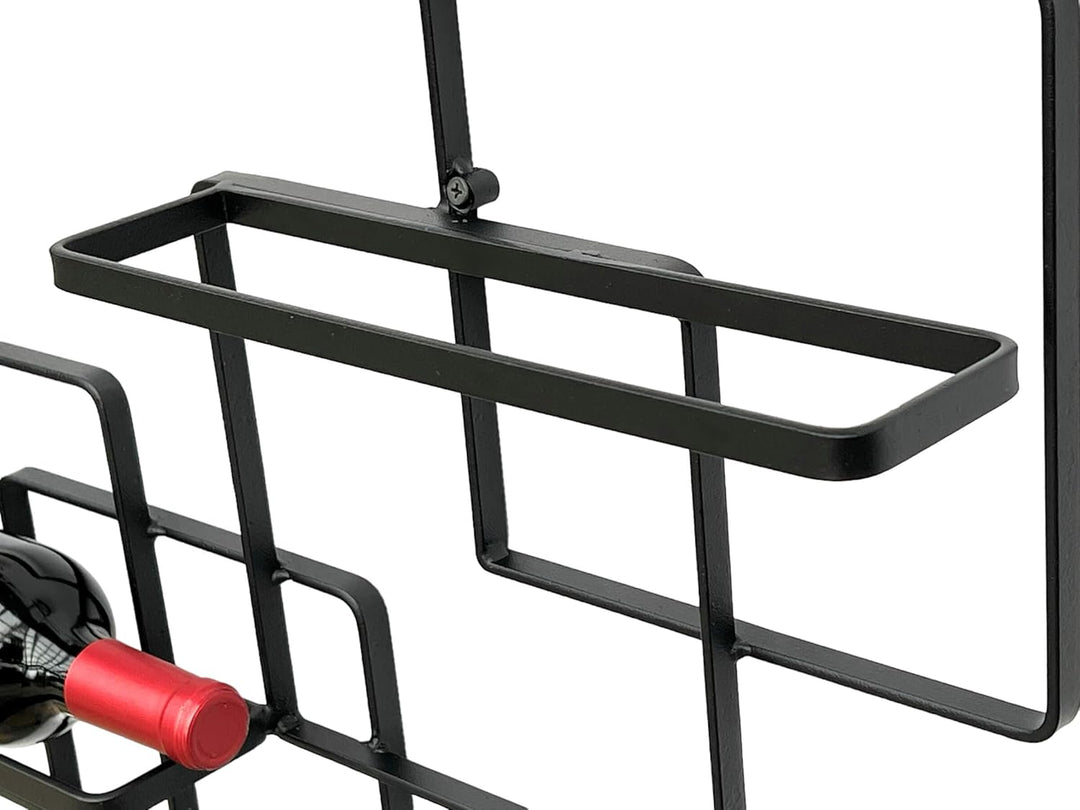 DanDiBo Weinregal Wand Metall Schwarz Wine Line Flaschenregal Flaschenständer Flaschenhalter für 4 F