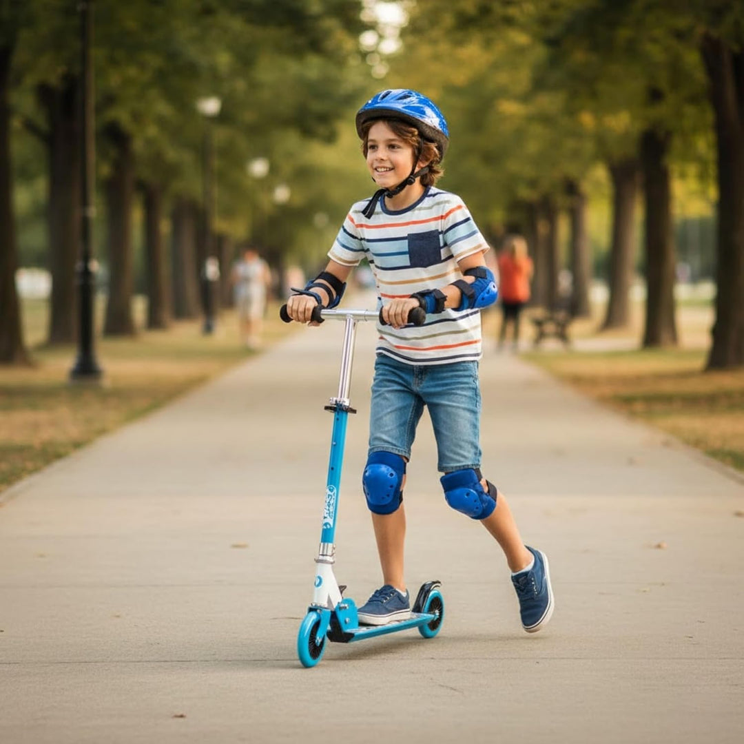 Best Sporting Scooter Kinder I klappbarer Tretroller I pink-weiss oder blau/schwarz I hochwertiger C