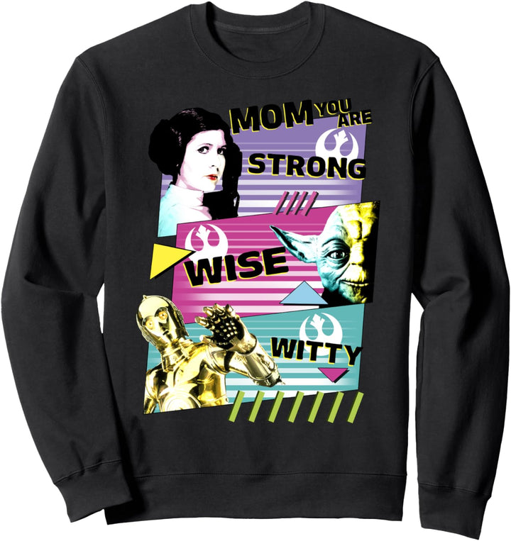 Star Wars Muttertag Leia Mom You Are Strong Panel Trio Sweatshirt