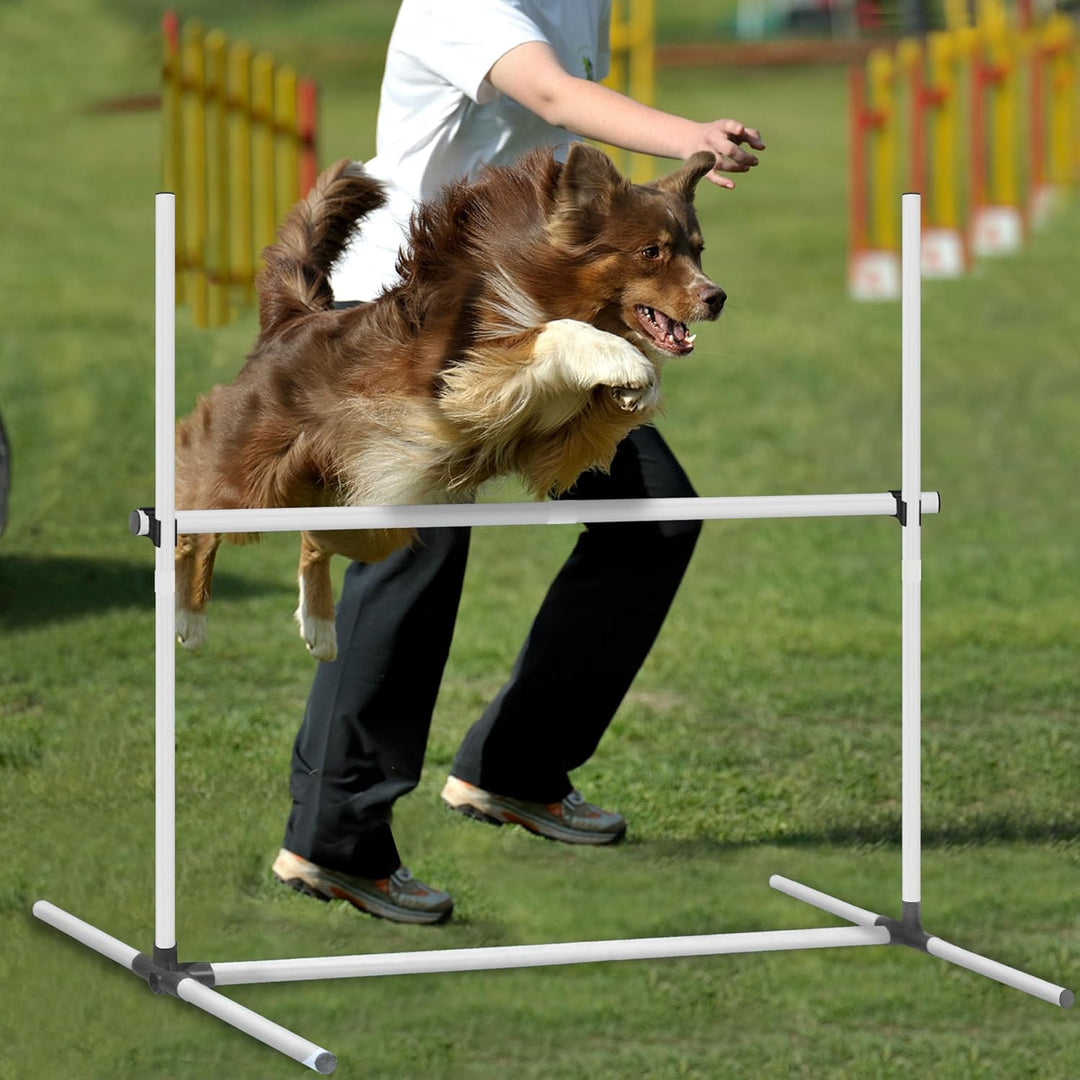 SUBTLETY 4 Stück Hürdenset Einstellbar Slalomstangen mit Tragtasche, Kunststoff Agility Ausrüstung f
