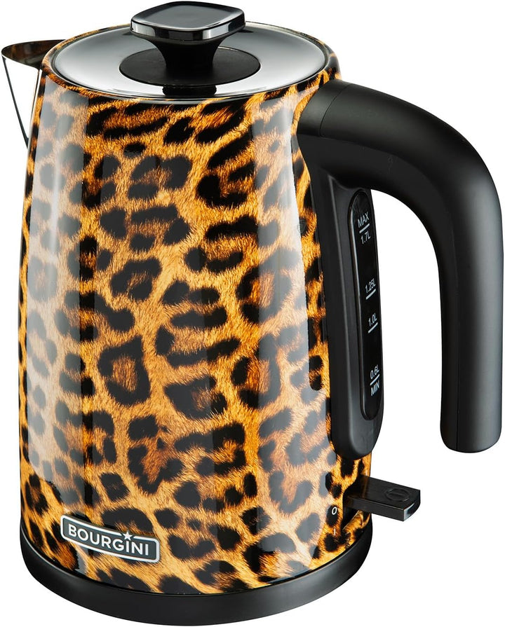 Trendy Panther Electric Kettle - Stylischer elektrischer Wasserkocher mit Panther-Print für moderne