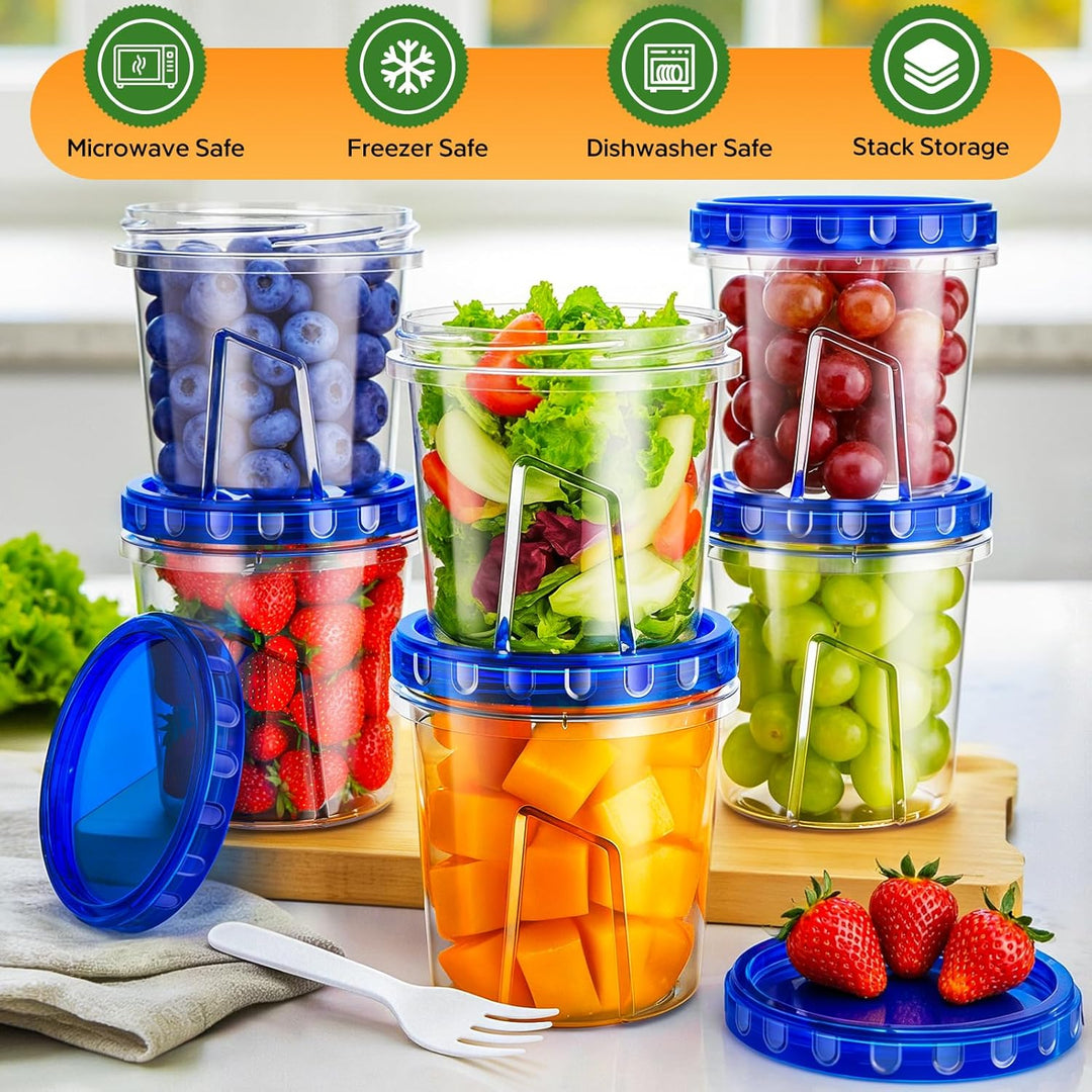Wwtop Frischhaltedosen mit Deckel 12 x 720ml, Vorratsdosen mit Deckel Luftdicht, Meal Prep Boxen, Au