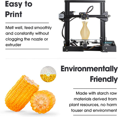 eSUN PLA+ Filament 1.75mm, 3D Drucker Filament PLA Plus, Massgenauigkeit +/- 0.03mm, 3kg Spule (6.6