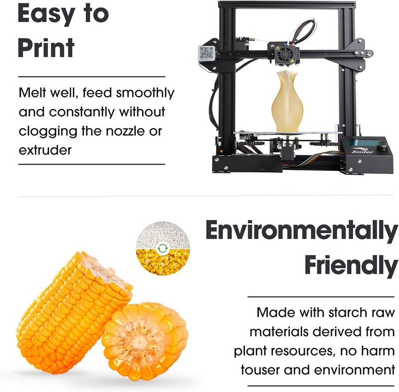 eSUN PLA+ Filament 1.75mm, 3D Drucker Filament PLA Plus, Massgenauigkeit +/- 0.03mm, 3kg Spule (6.6