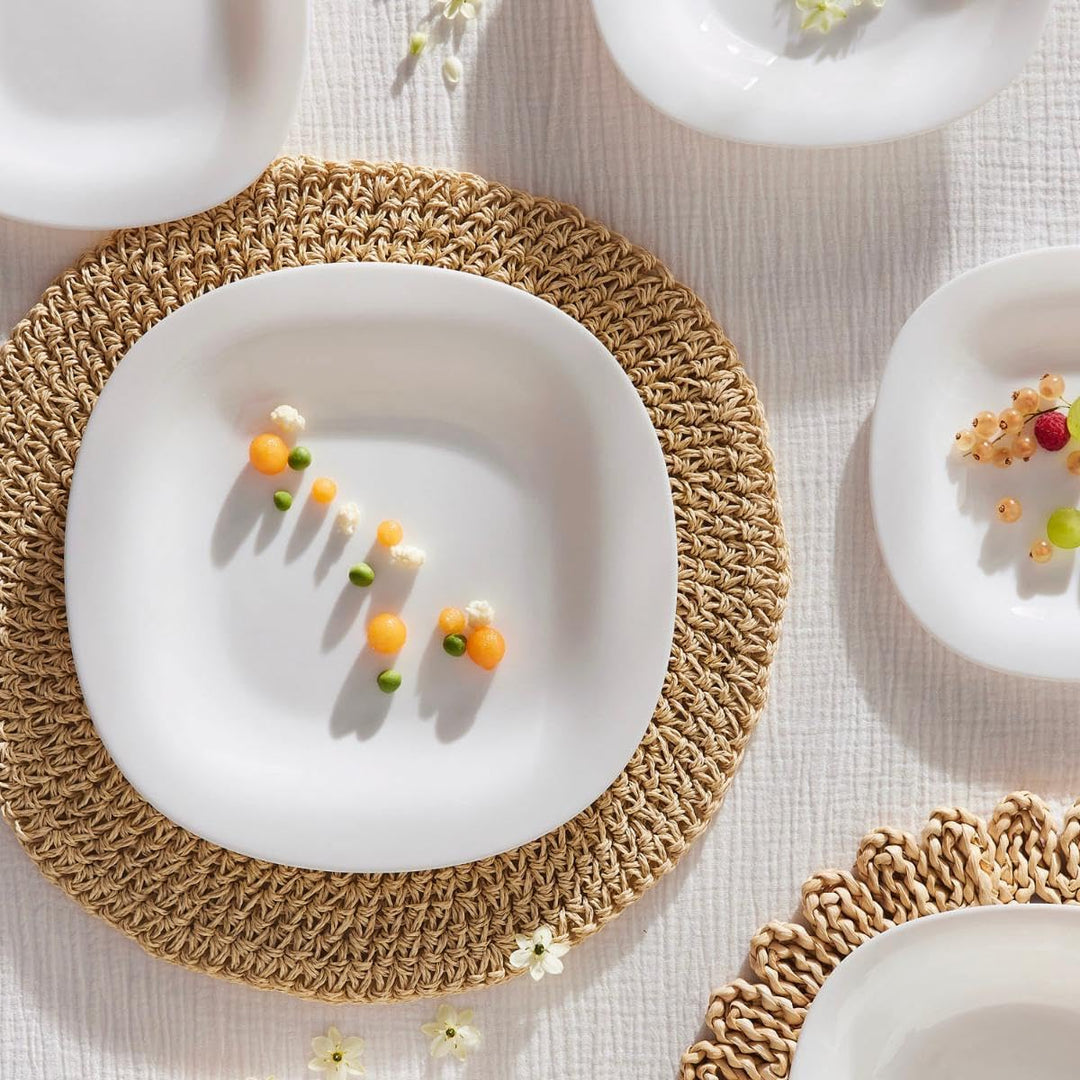 Luminarc Neo Carine Tafelservice aus Opalglas für 6 Personen, 18-teilig, extra robust, weiss, neues