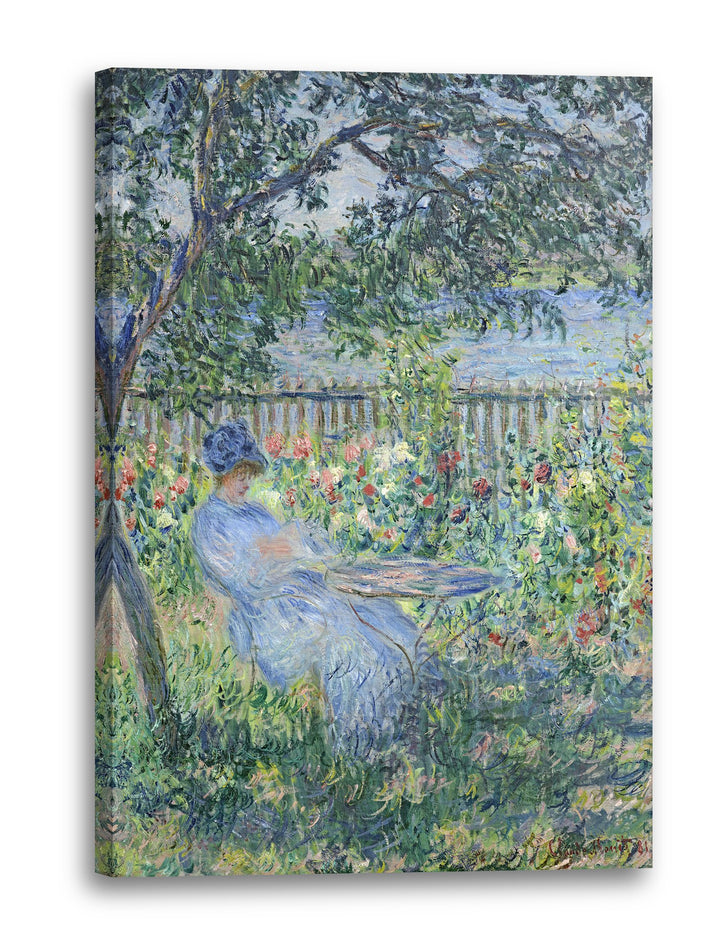 Printed Paintings Leinwand (60x80cm): Claude Monet - Terrasse in Vetheuil 60x80 cm, 60x80 cm