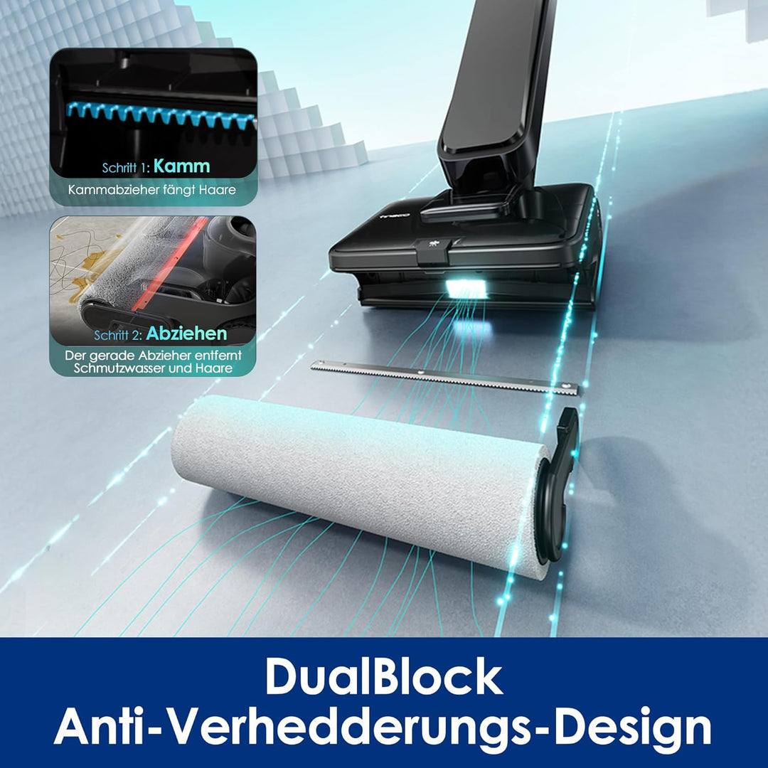 Tineco Floor One S9 Scientist Nass-Trockensauger - Smarte StreakFree-Abstreifer gegen Wasserspuren,